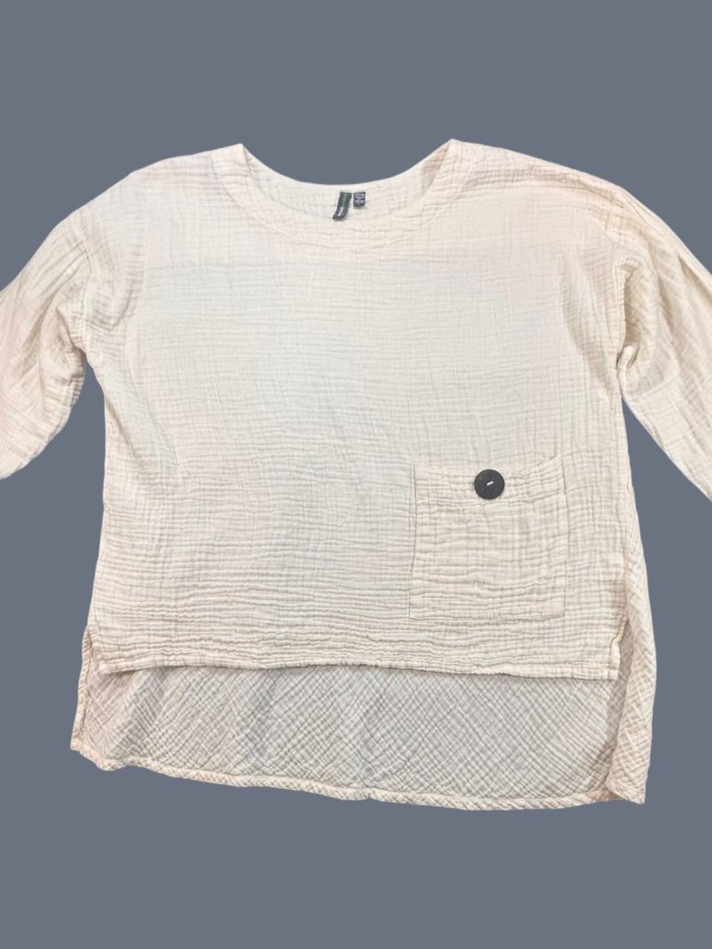 Shannon Passero Cream Cotton Gauze Tunic Top ~ Large